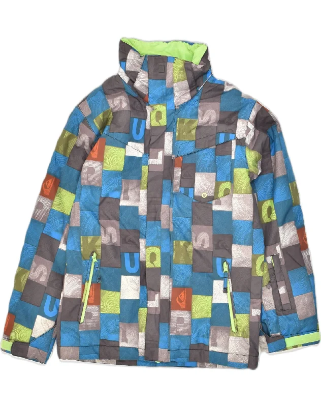 men's outdoor fleece jackets -QUIKSILVER Boys Windbreaker Jacket 13-14 Years Large Multicoloured