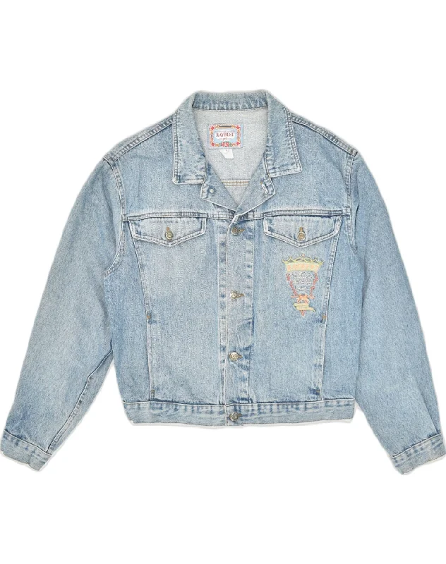 men's lightweight windbreakers -RAYBEST Girls Denim Jacket 15-16 Years Large Blue Cotton