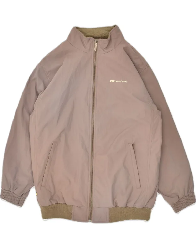 men's bomber jackets -REEBOK Boys Bomber Jacket 14-15 Years Beige Nylon