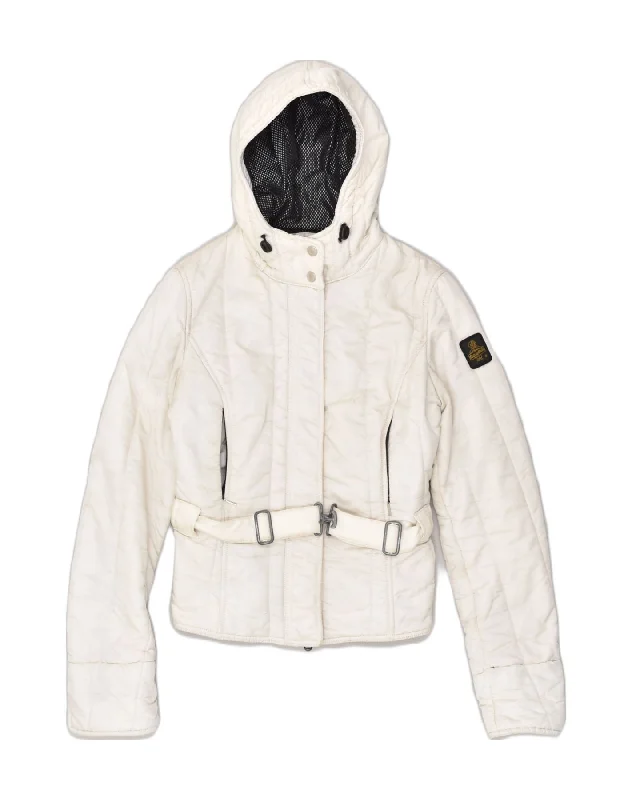 men's outdoor jackets -REFRIGIWEAR Girls Padded Jacket 14-15 Years Off White Polyacrylic