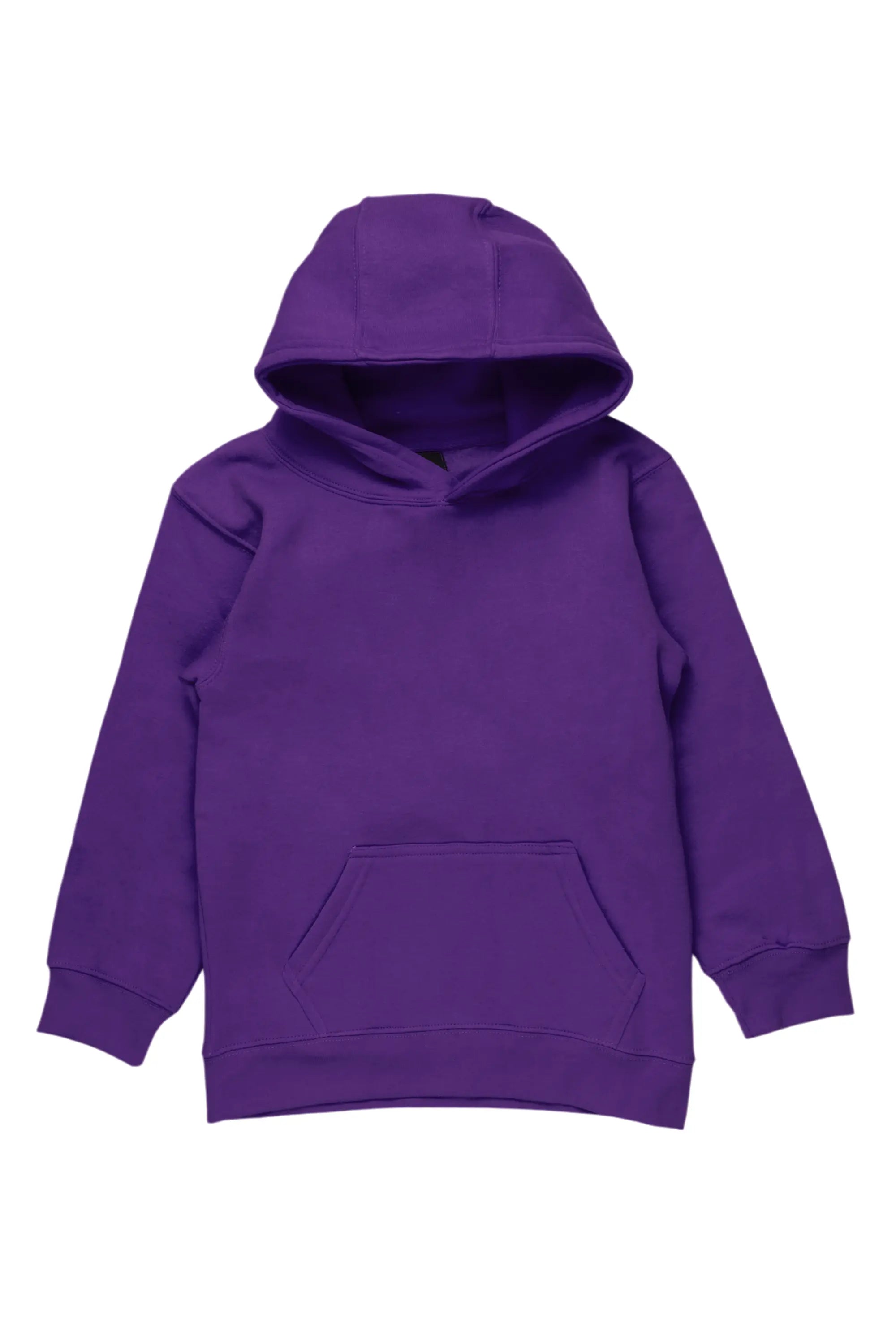 men's casual sweatshirts -Boys Purple Basic Hoodie