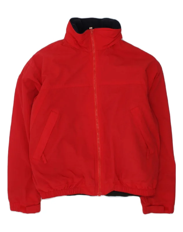 men's stylish outdoor jackets -SLAM Boys Graphic Hooded Windbreaker Jacket 7-8 Years Red Nylon