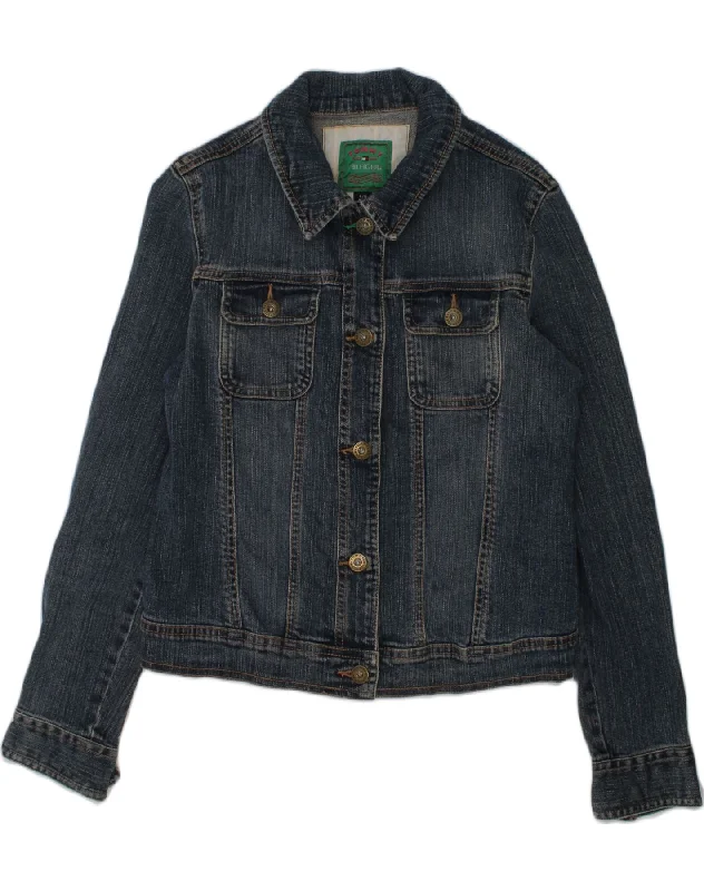 men's performance jackets -TOMMY HILFIGER Girls Denim Jacket 11-12 Years Navy Blue Cotton