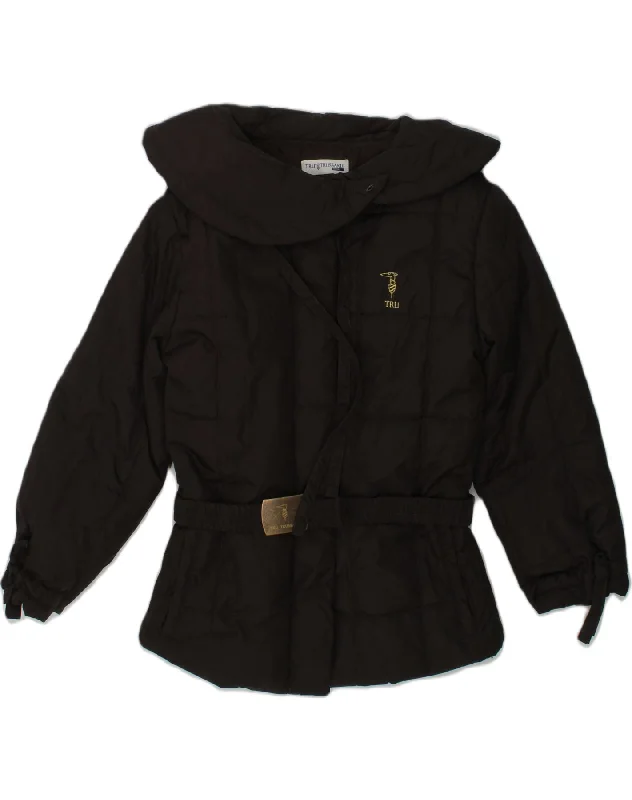 men's trench jackets for winter -TRUSSARDI Girls Padded Jacket 5-6 Years Black Polyester